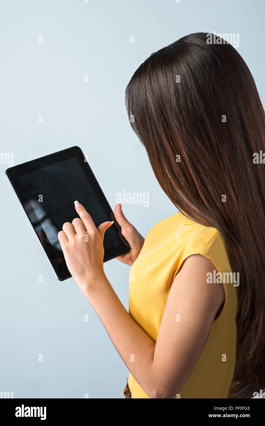 Computer business woman hi-res stock photography and images - Alamy