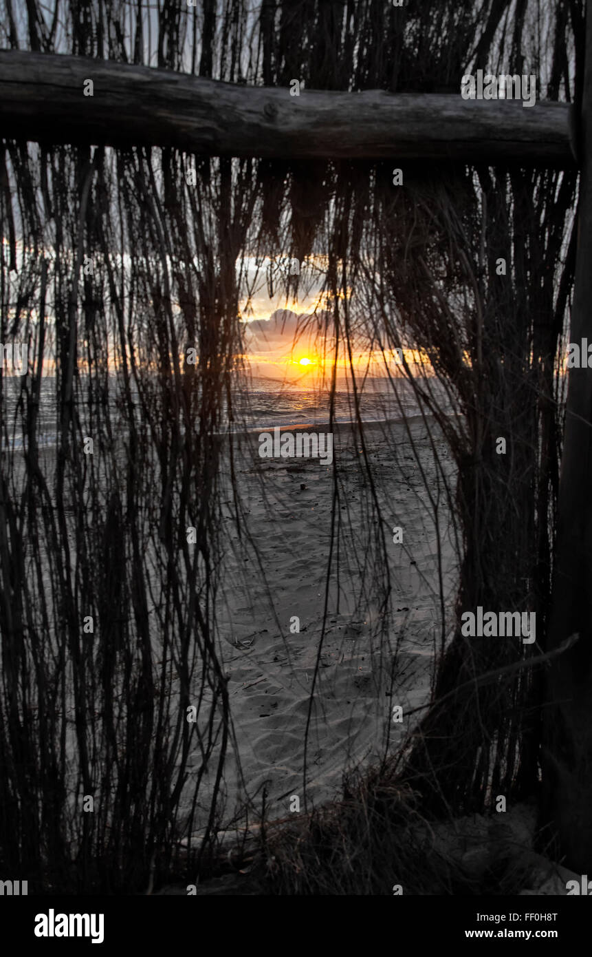 Sun rays through a fence hi-res stock photography and images - Alamy