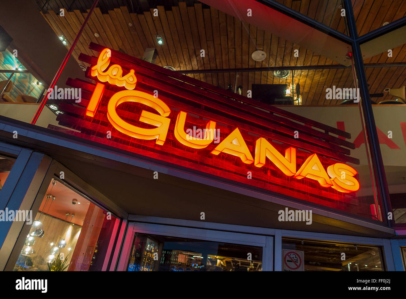 Las Iguanas Mexican restaurant Liverpool One Liverpool Flame-grilled Latin American dishes and shared plates. Stock Photo