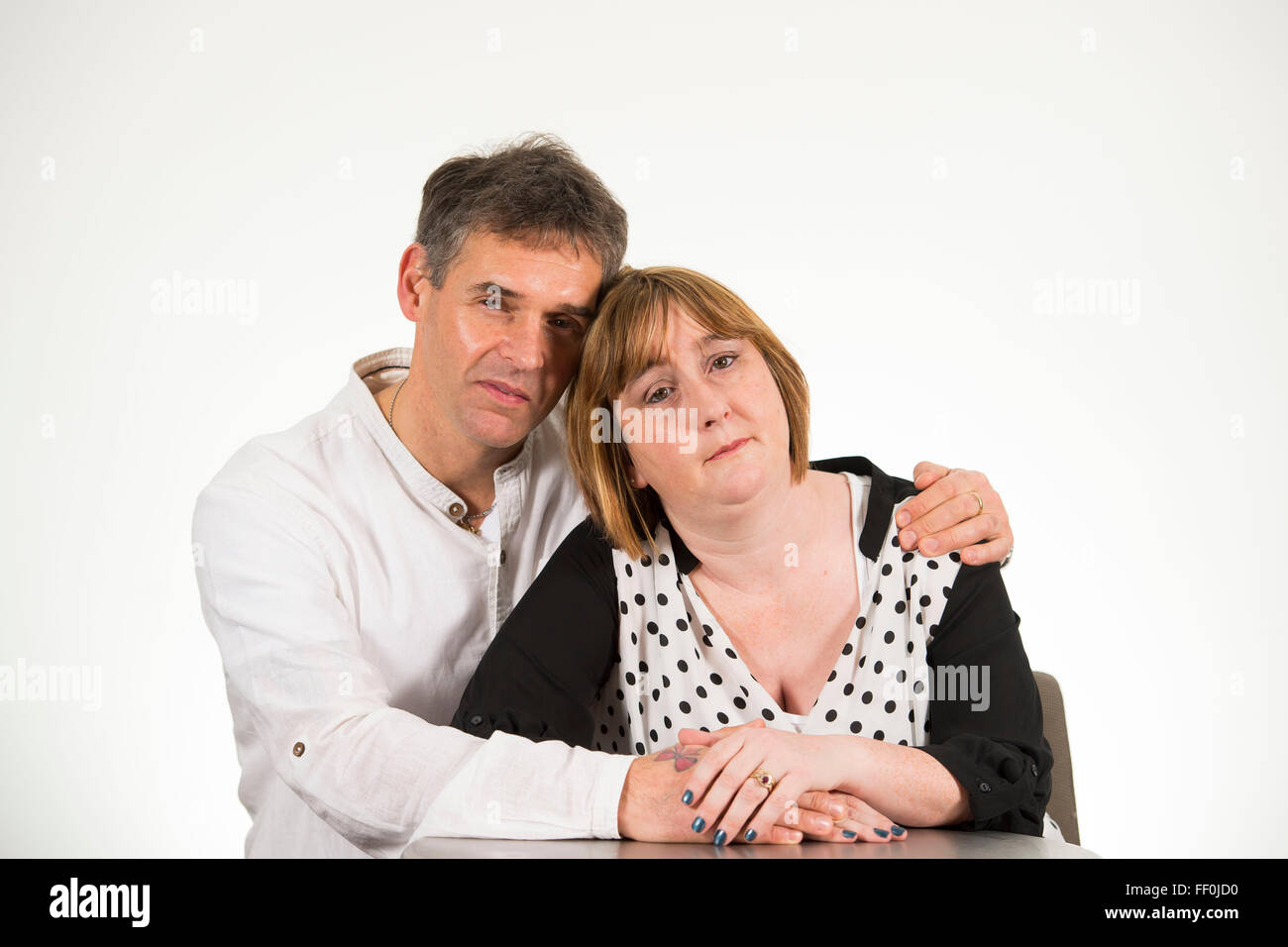 Parents of murdered schoolgirl April Jones of Machynlleth, Powys, Wales. Stock Photo