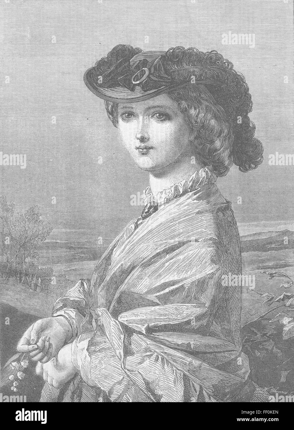 PORTRAITS Morning 1862. Illustrated London News Stock Photo