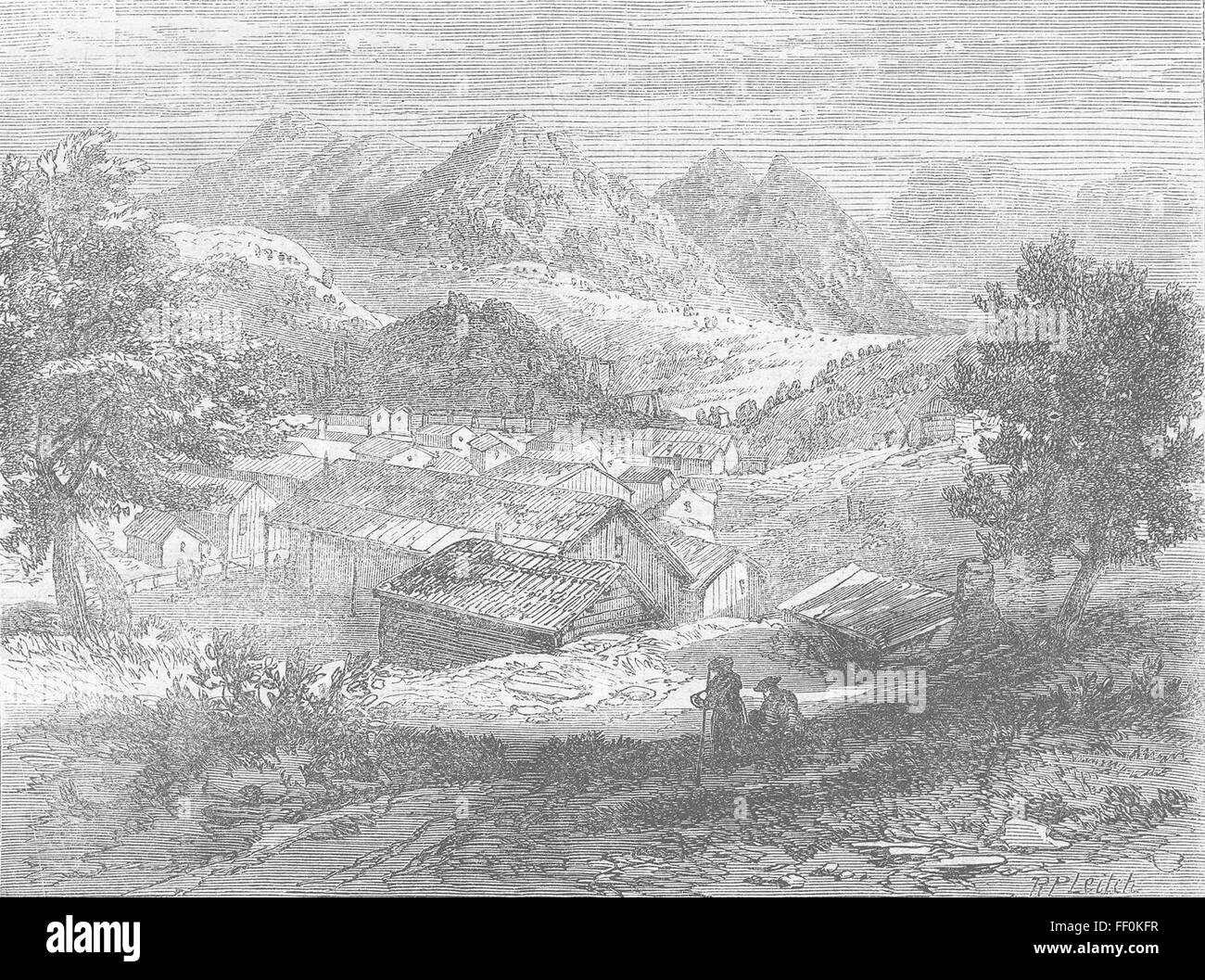 NEVADA Washoe Gold Hill, Mount Davidson & Ophir Rd 1862. Illustrated