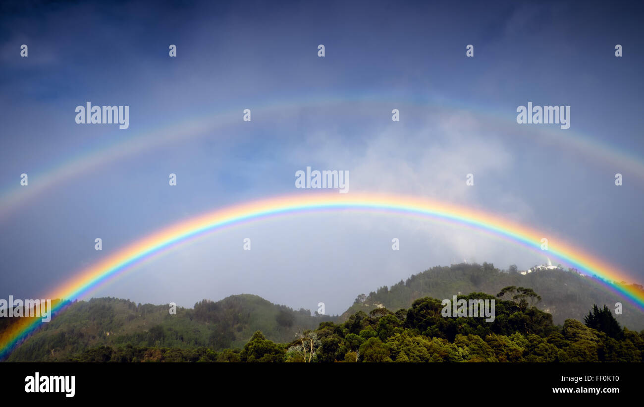 Rainbow over Monserrate Stock Photo