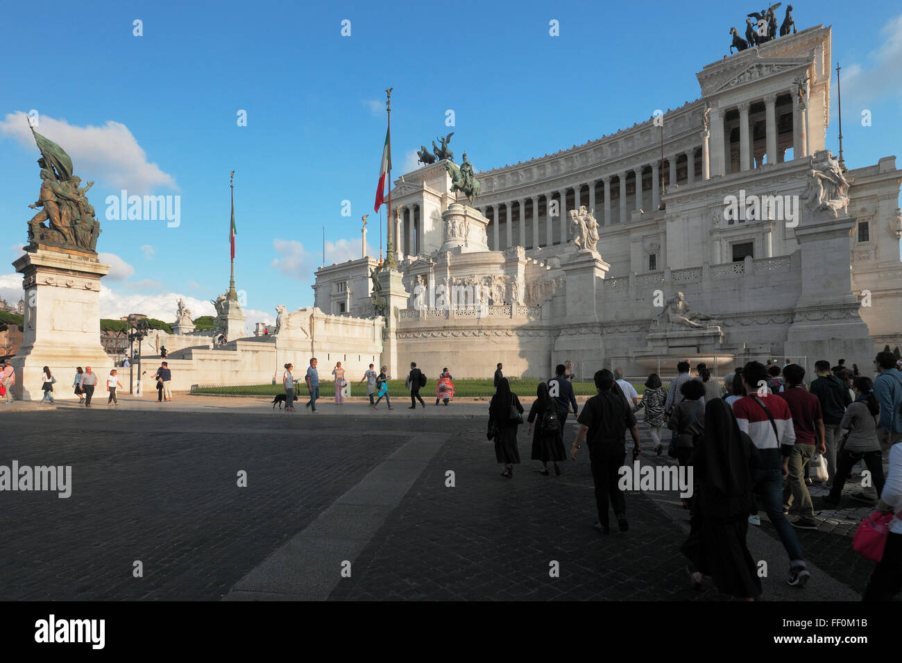 The National Monument of Vittorio Emanuele II in Rome, Italy; Altare della Patria, Altar of the Fatherland Stock Photo