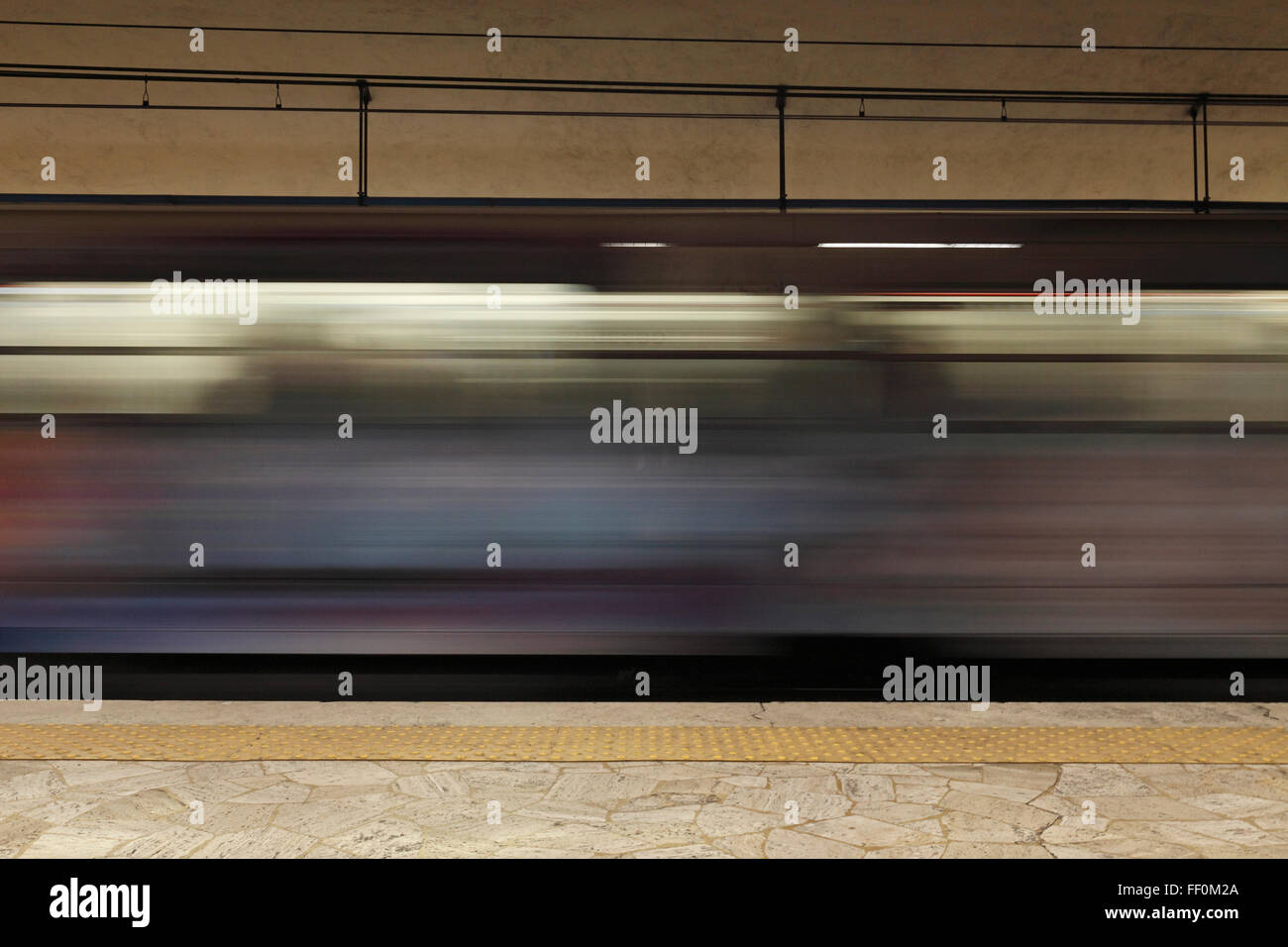 The Rome Metro, Italy; Metropolitana di Roma Stock Photo