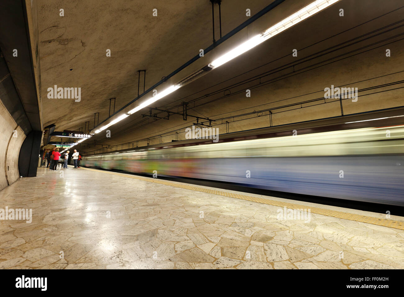 The Rome Metro, Italy; Metropolitana di Roma Stock Photo