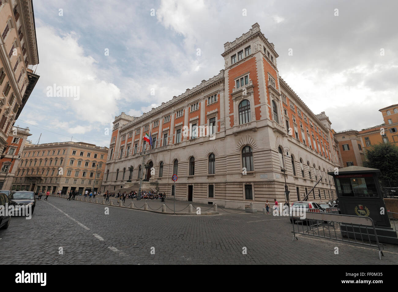 Palazzo Montecitorio, Italian Parliament, Chamber of Deputies, Piazza del Parlamento, Lazio, Rome, Italy Stock Photo