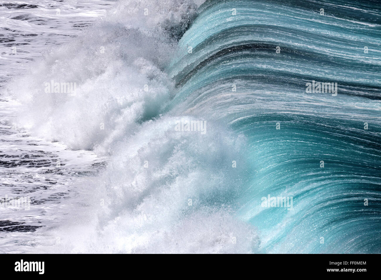 Ocean, wave, spray, surf, Tenerife, Canary Islands, Spain Stock Photo