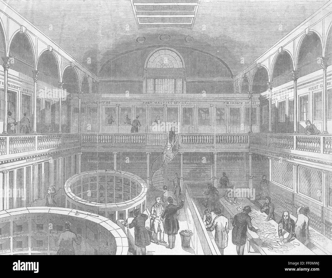 New York PostOffice 1846. The Pictorial Times Stock Photo Alamy