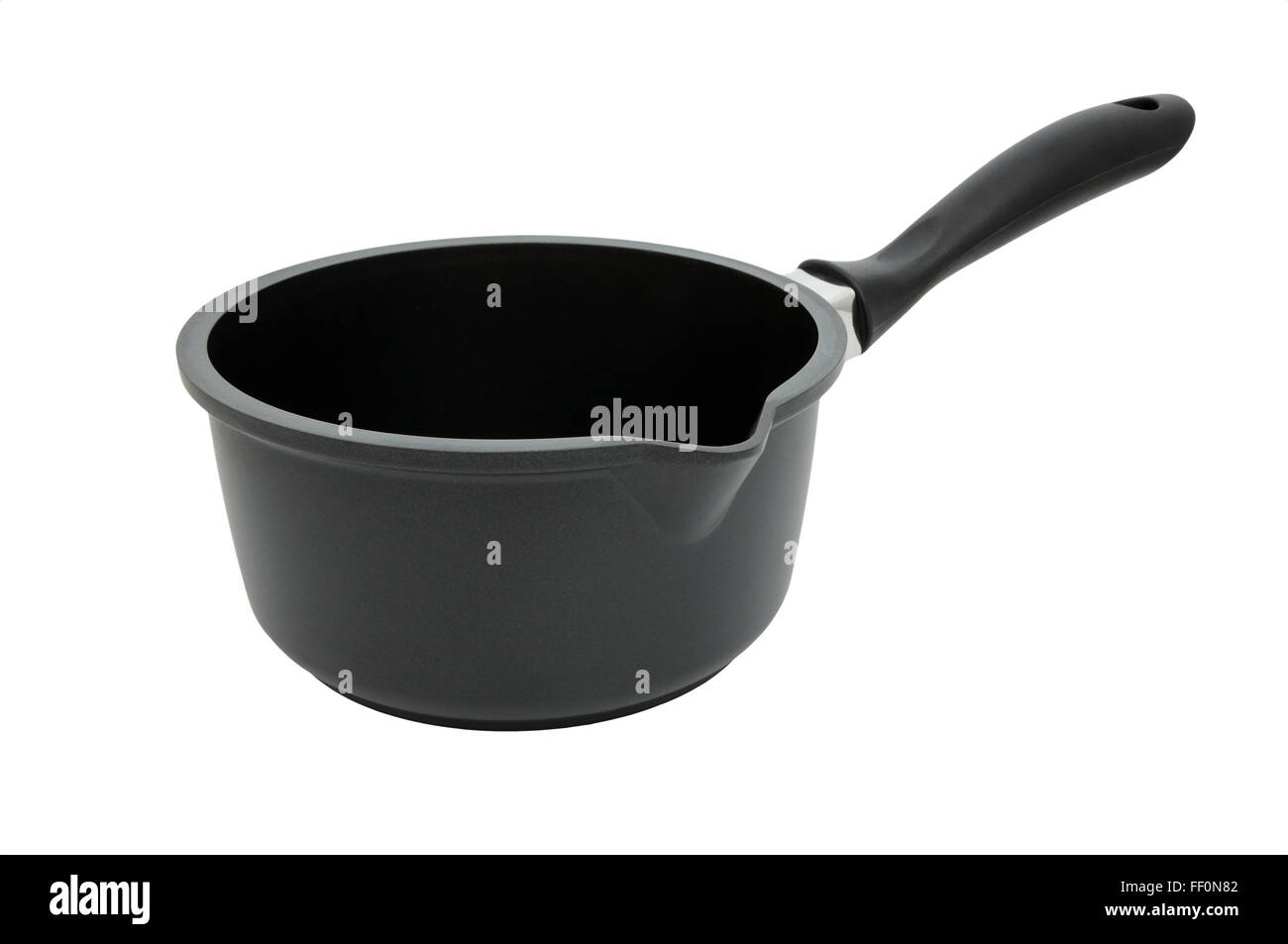 Pan-fry with a teflon covering isolated on the white background Stock Photo