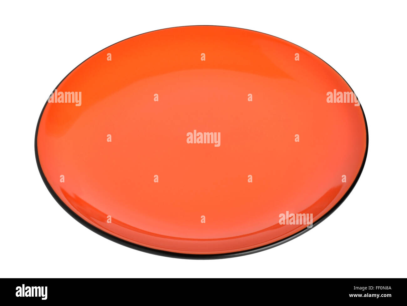 Empty ceramic plate isolated on a white background Stock Photo - Alamy