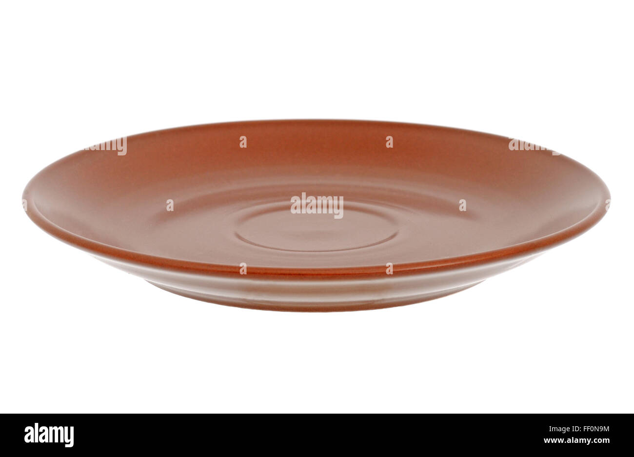 Empty ceramic plate isolated on a white background Stock Photo - Alamy