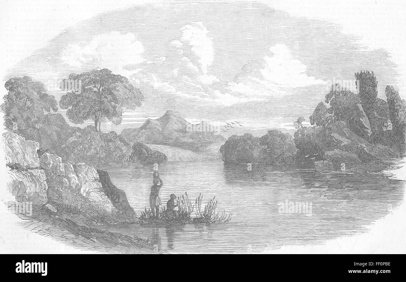 SOUTH AFRICA Xhosa War Kat River, nr Ft Beaufort 1852. Illustrated London News Stock Photo