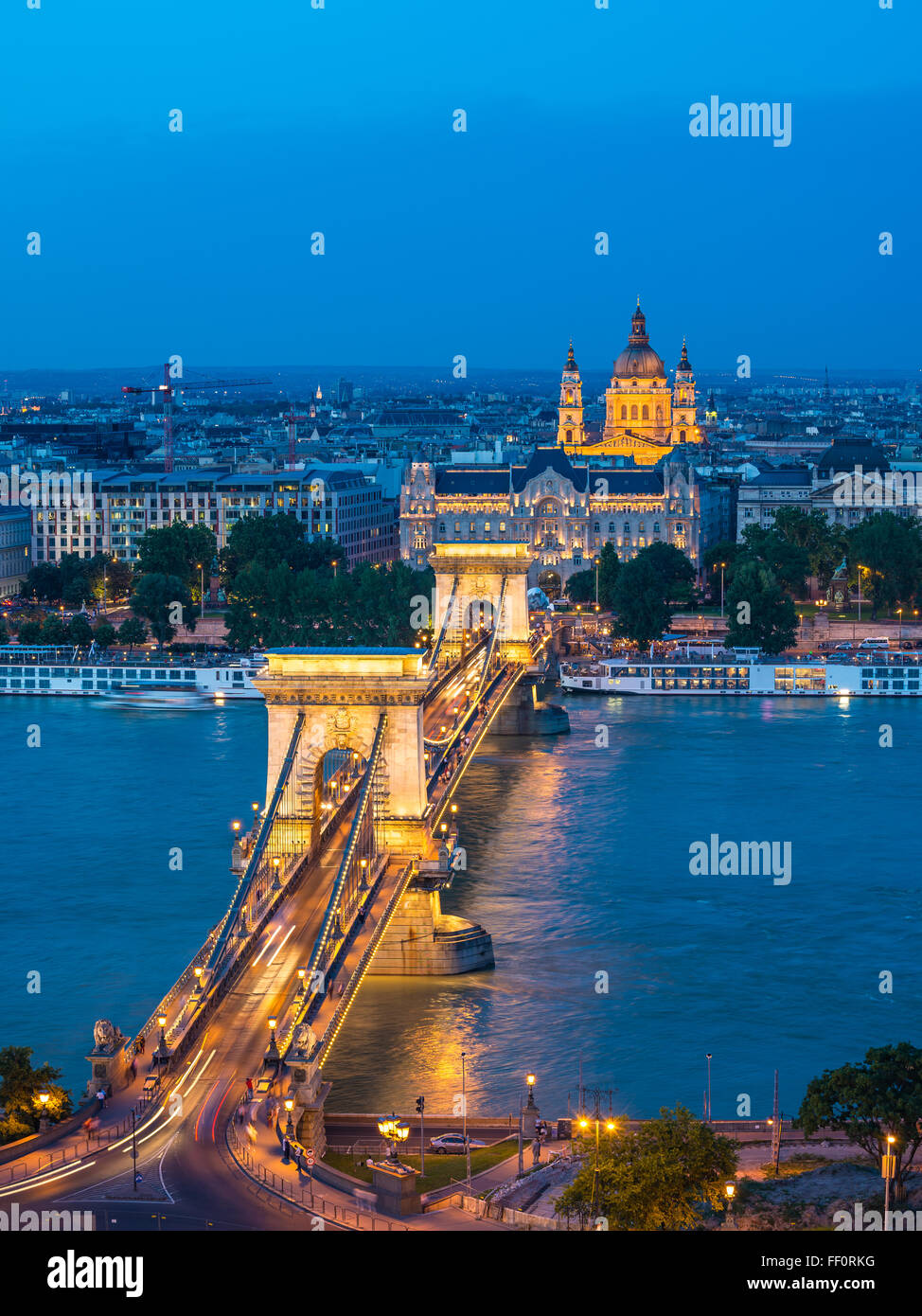 Budapest night aerial hi-res stock photography and images - Alamy