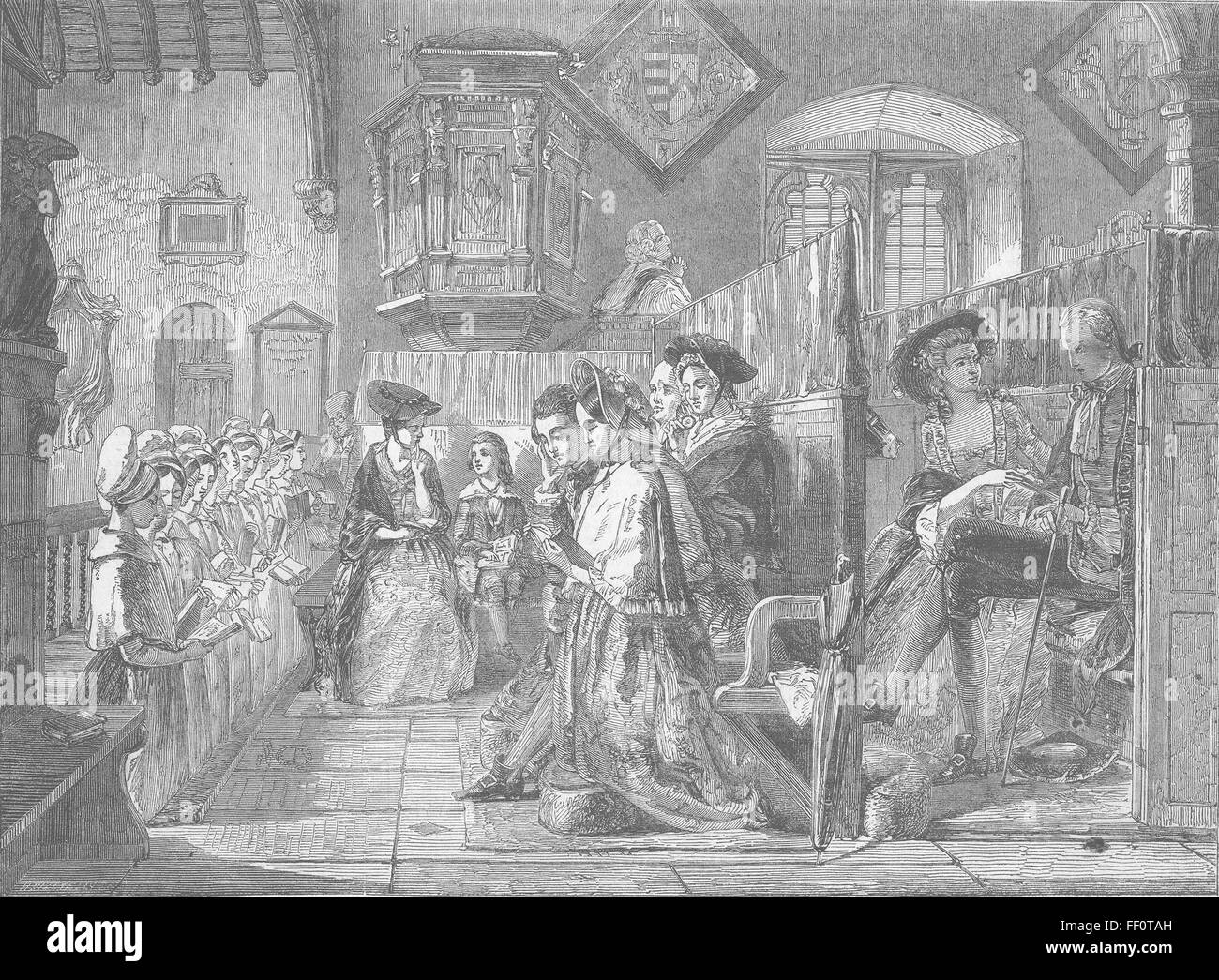 RELIGIOUS Innocence and guilt 1849. Illustrated London News Stock Photo ...