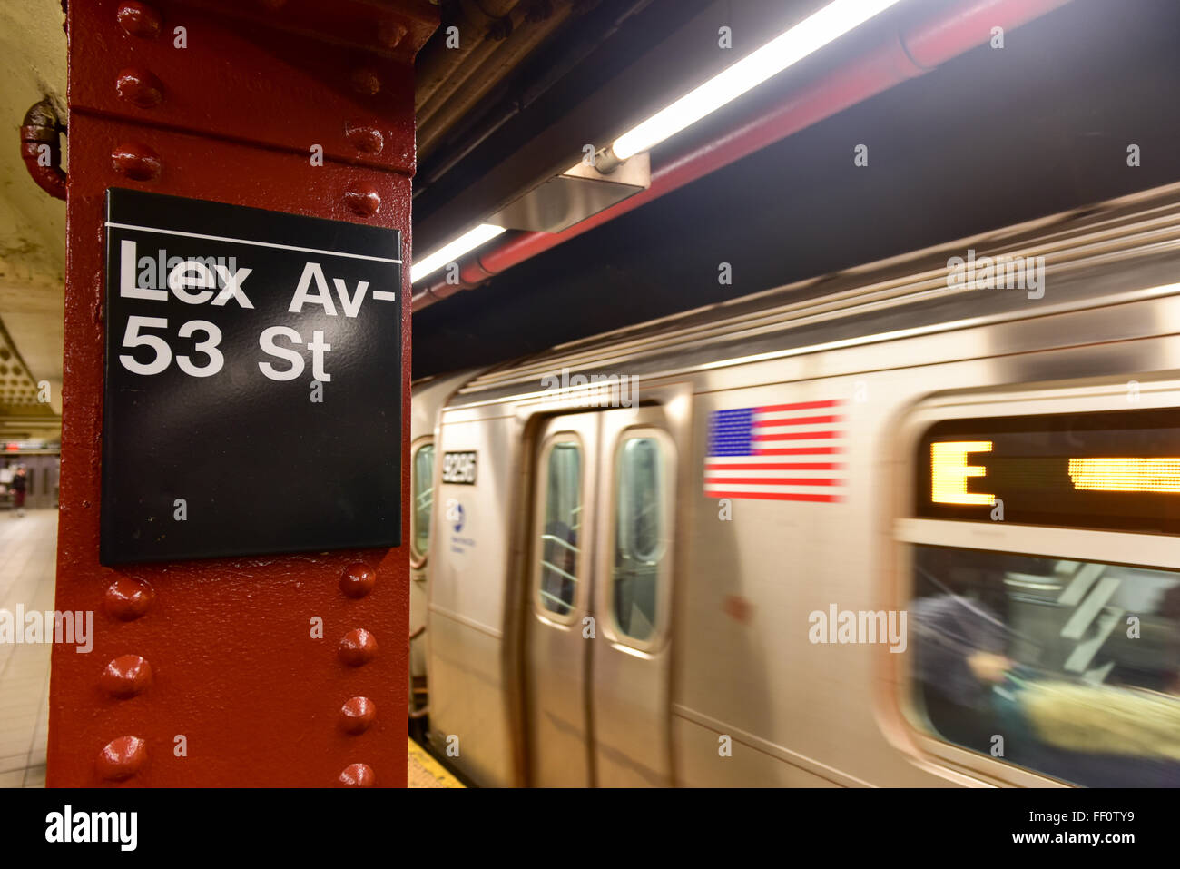 New York City - January 24, 2016: Lexington Avenue and 53rd Street ...