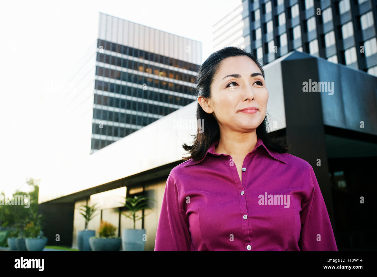 Back view asian woman walking hi-res stock photography and images - Alamy