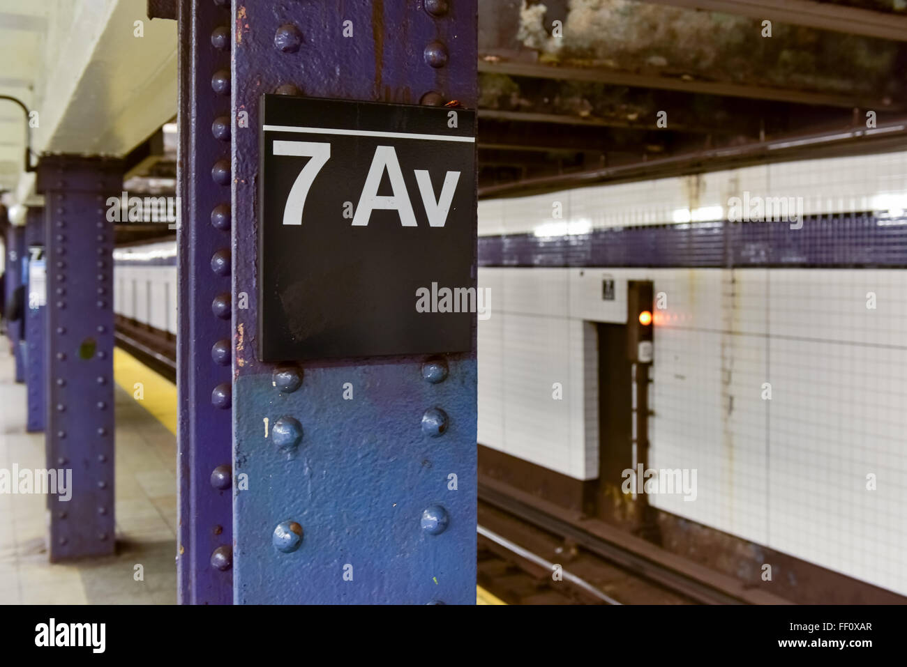 New York City January 24, 2016 Seventh Avenue subway station in New