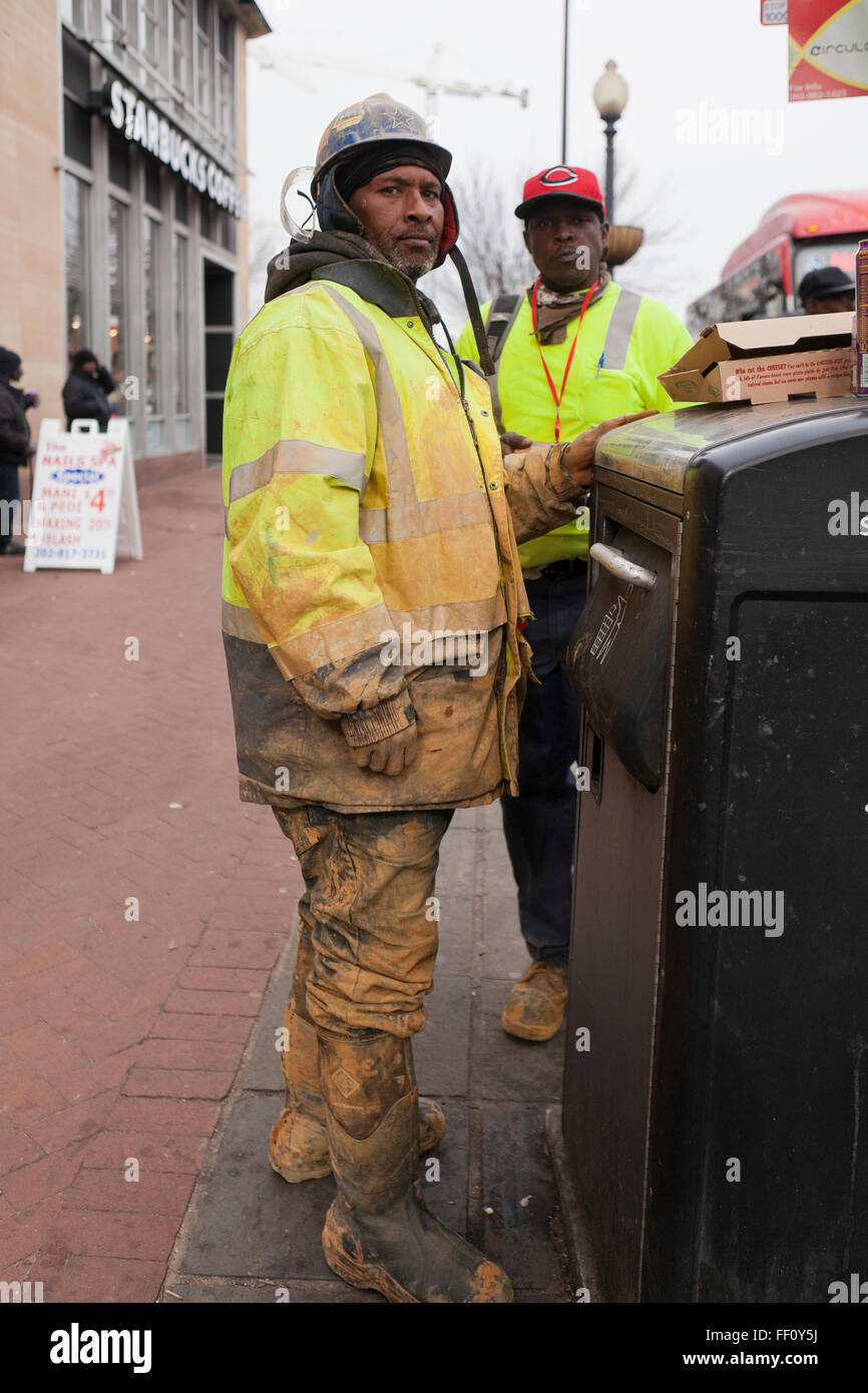 African-American construction worker - USA Stock Photo