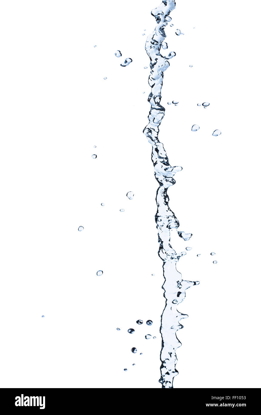 Water splashing on white background Stock Photo