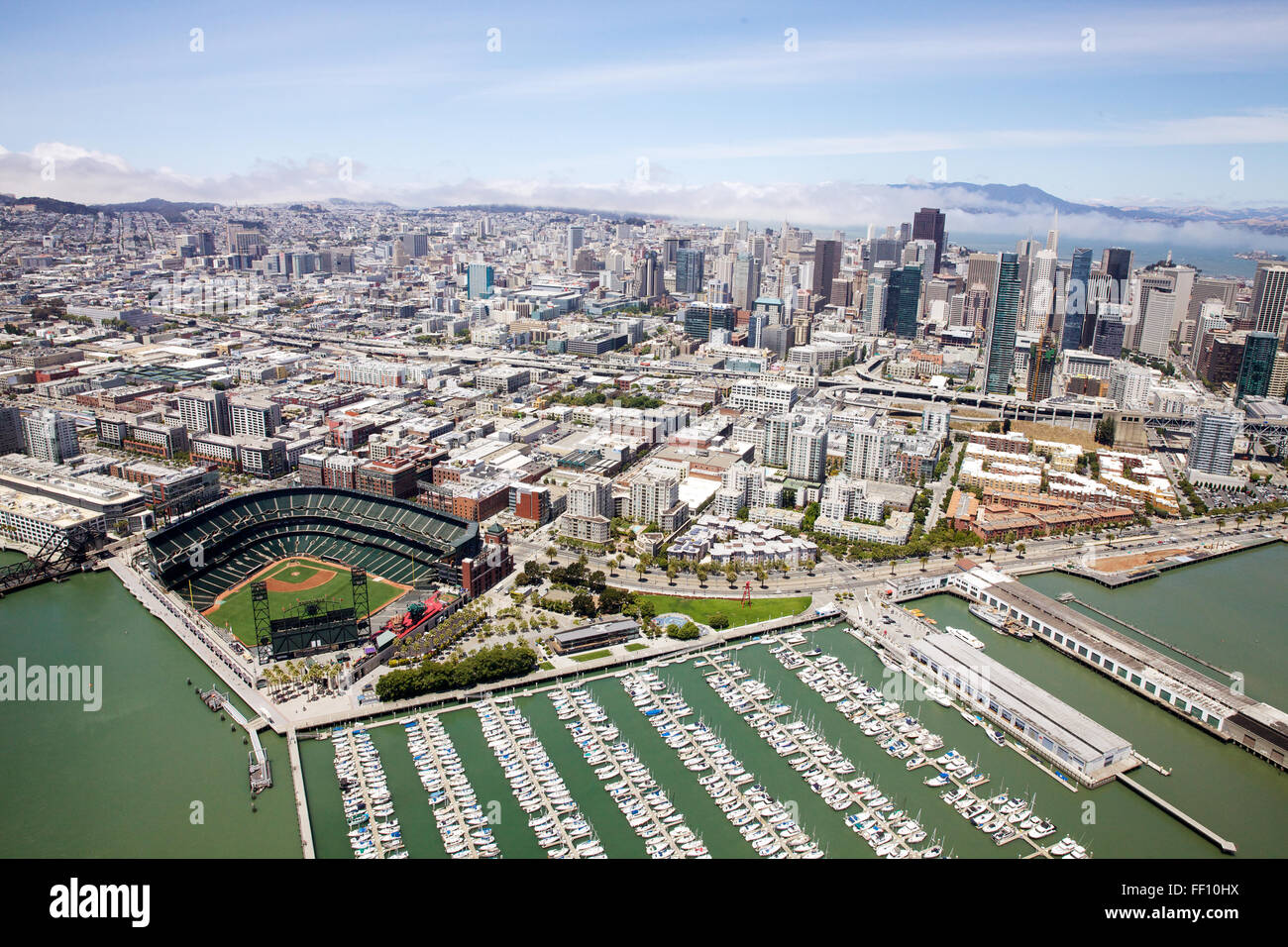 Size: 8 x 10 AT&T Park San Francisco Giants Aerial City View Photo