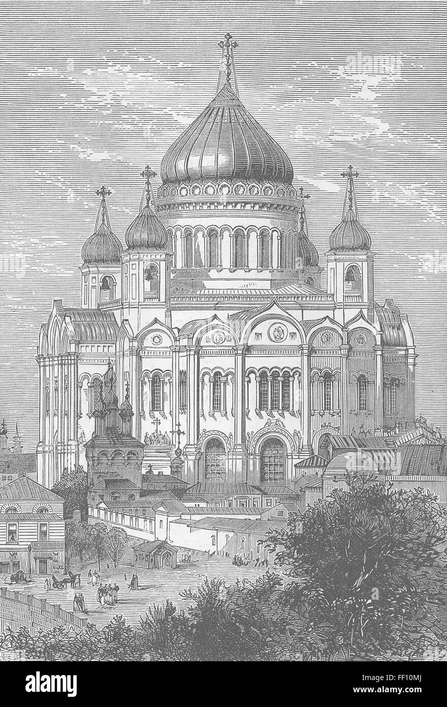 RUSSIA Imperial coronation, Moscow St Saviour 1883. Illustrated London News Stock Photo