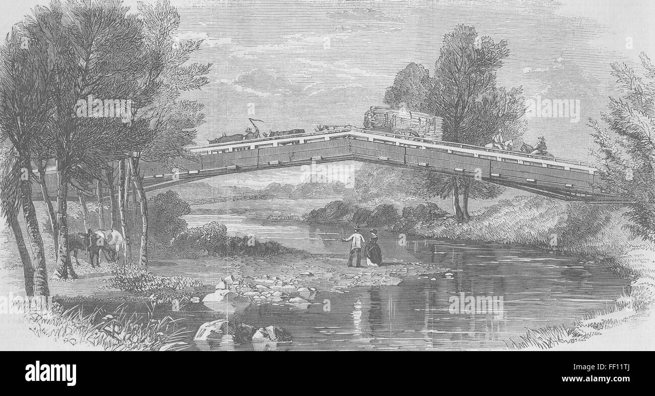 AUSTRALIA Eglinton bridge, Macquarie River, Bathurst 1859. Illustrated