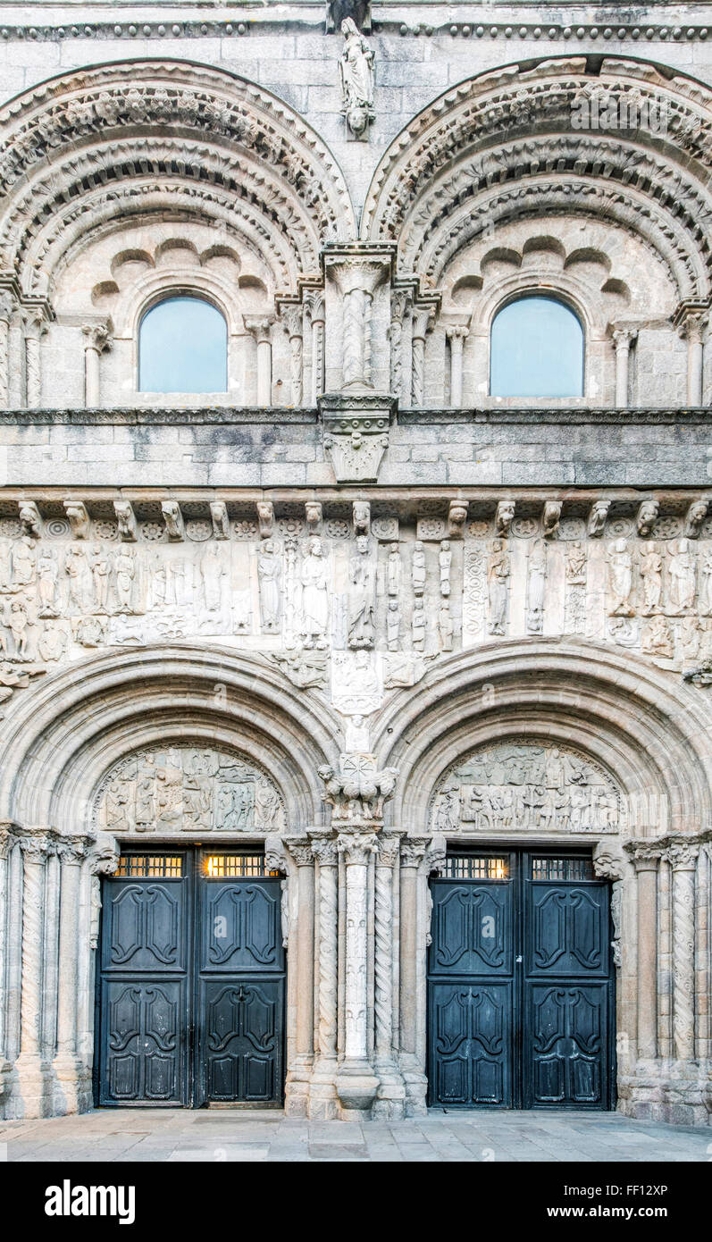 Ornate arches on cathedral exterior Stock Photo