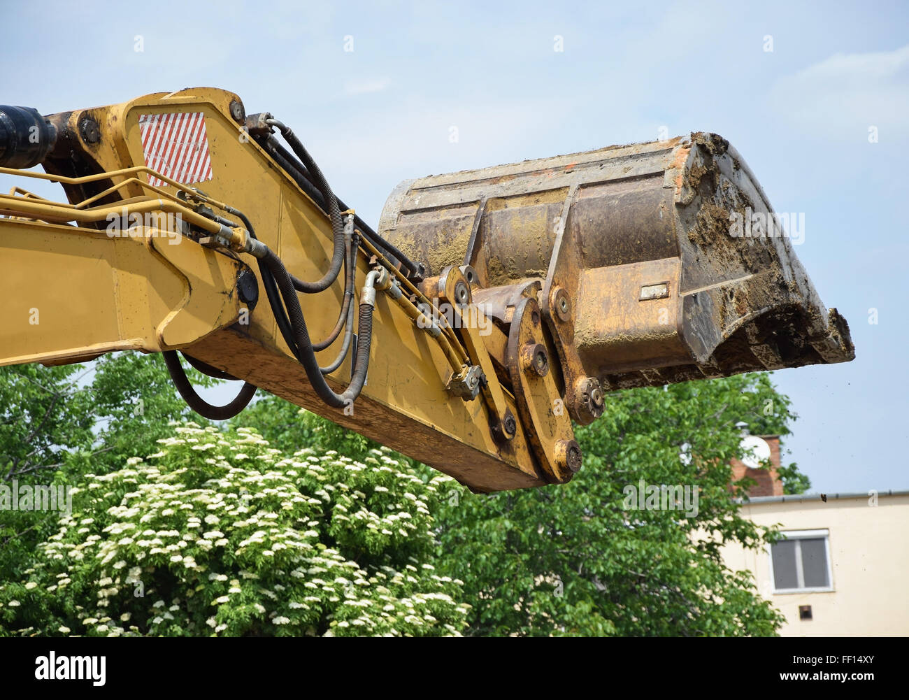 Loader of the excavator Stock Photo