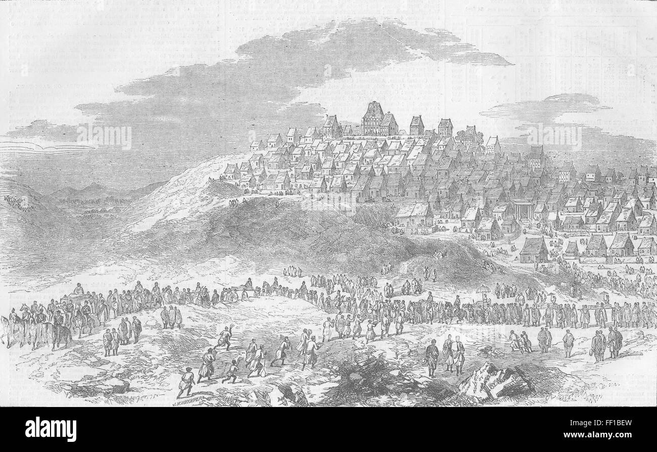 MADAGASCAR Antananarivo, parade of Prince Royal 1858. Illustrated London News Stock Photo