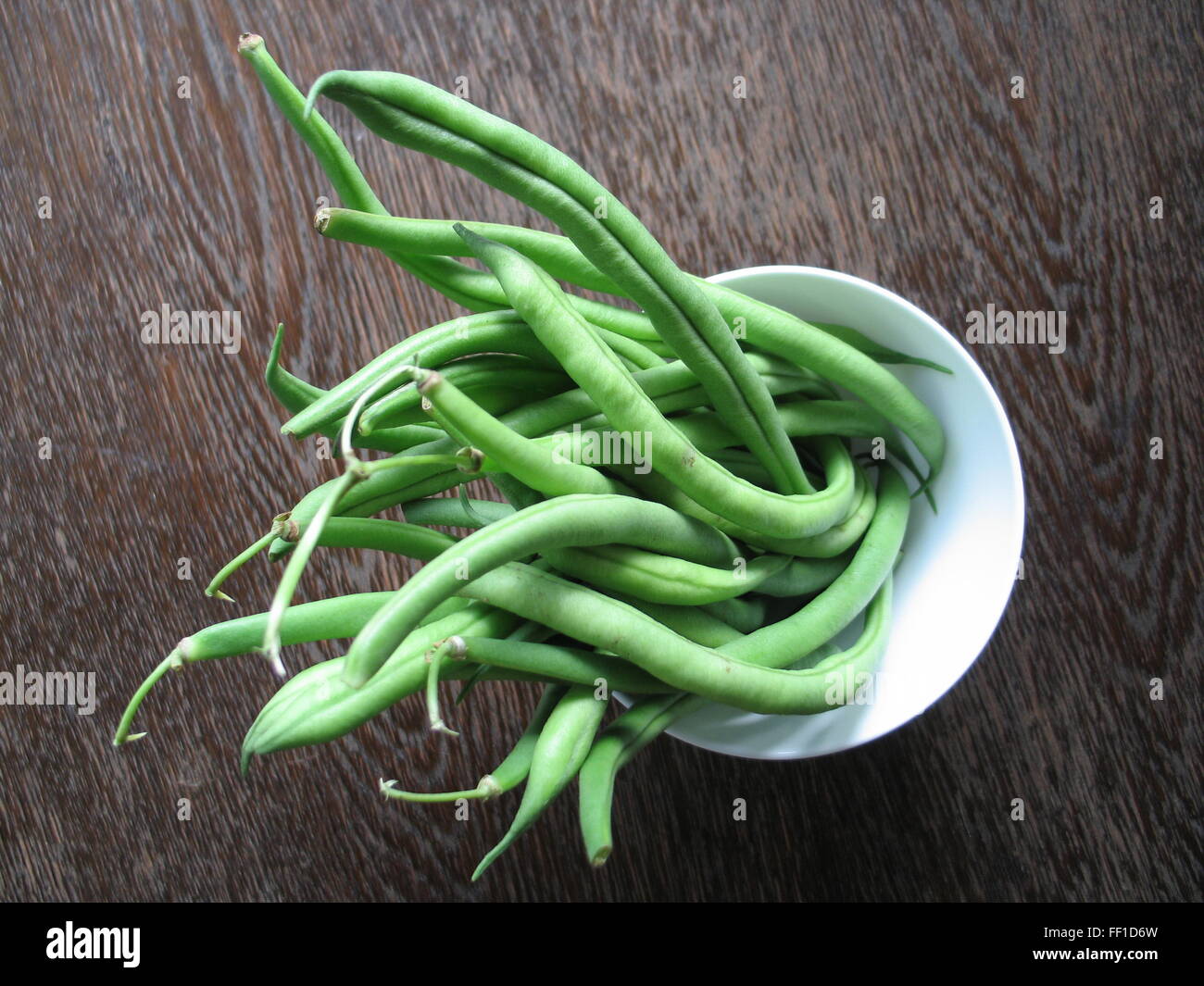 green beans in a dish Stock Photo
