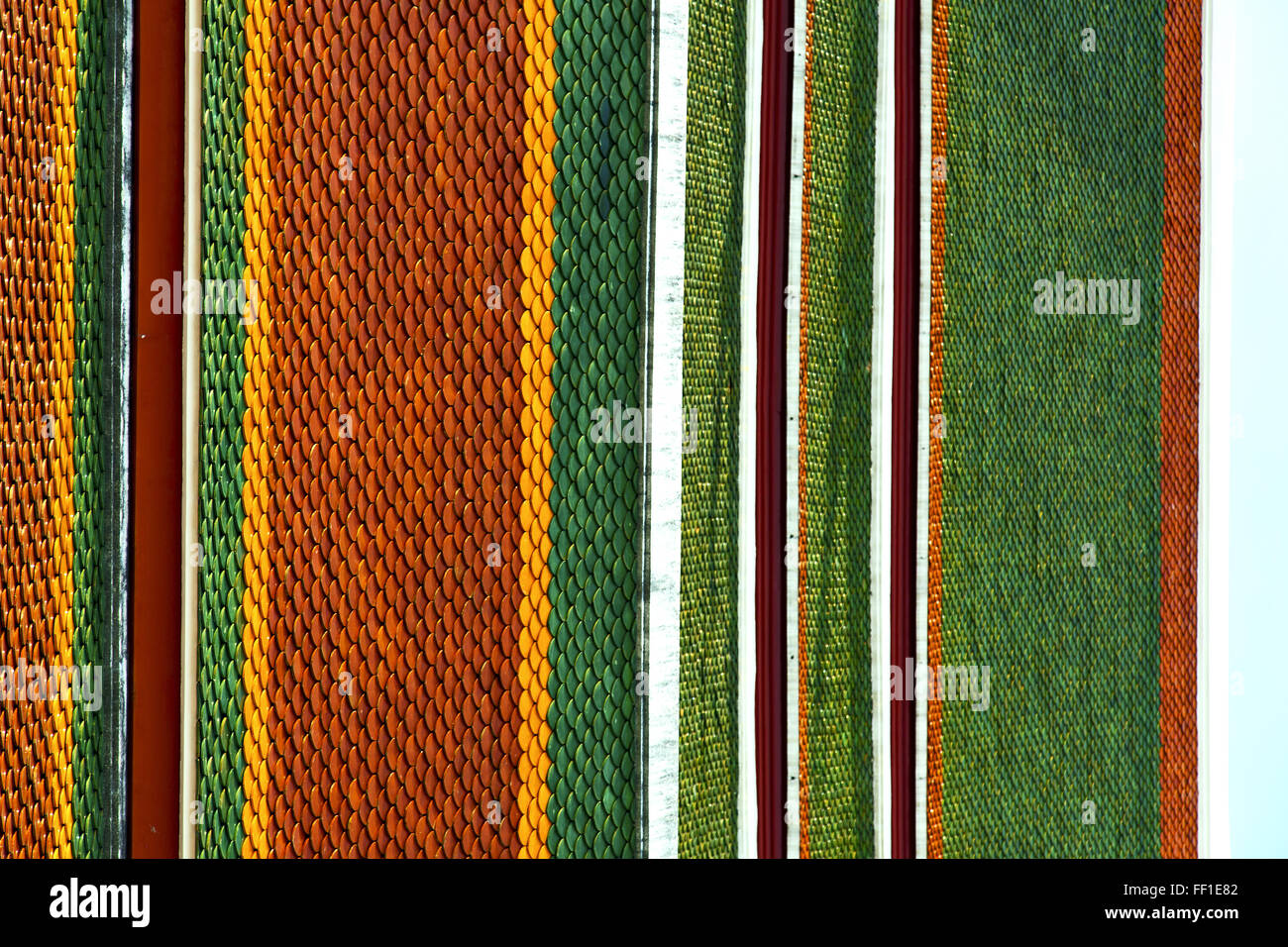 thailand abstract cross colors column incision wat palaces in the