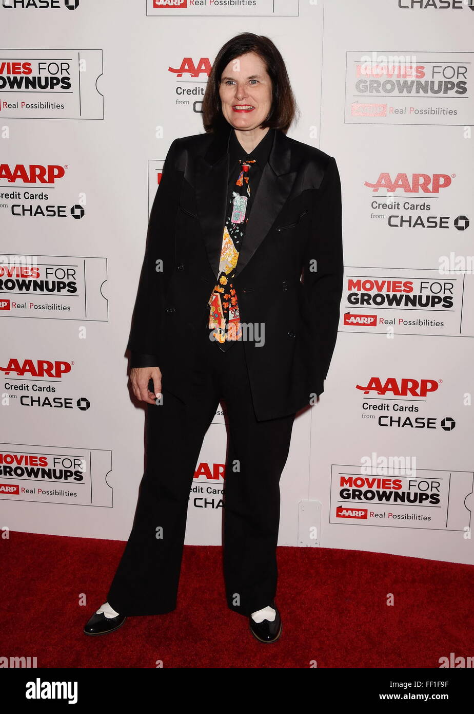 Beverly Hills, California. 8th Feb, 2016. BEVERLY HILLS, CA - FEBRUARY 08: Actress/comedienne Paula Poundstone attends AARP's Movie For GrownUps Awards at the Regent Beverly Wilshire Four Seasons Hotel on February 8, 2016 in Beverly Hills, California. © dpa/Alamy Live News Stock Photo