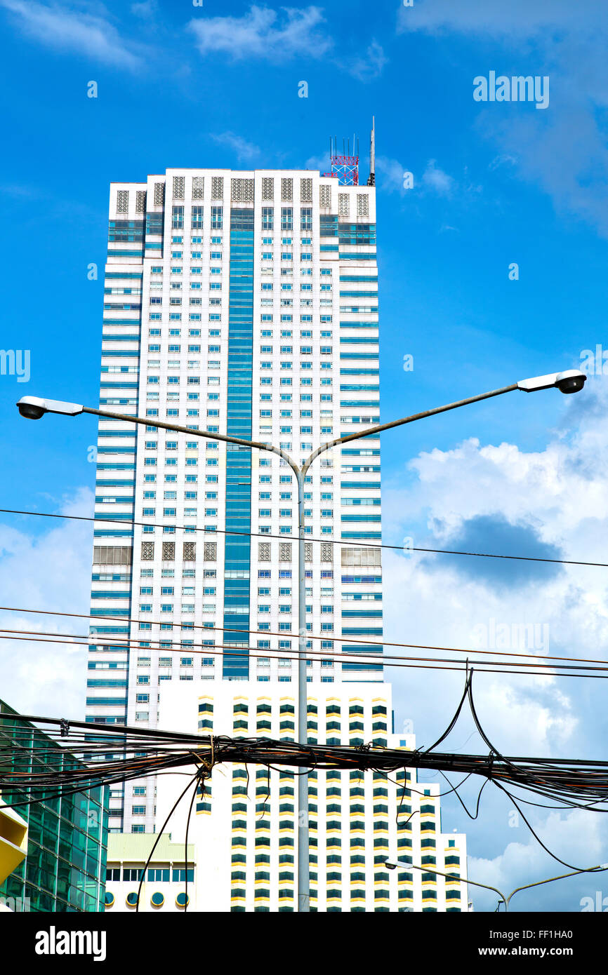thailand bangkok office district palaces abstract modern building line ...