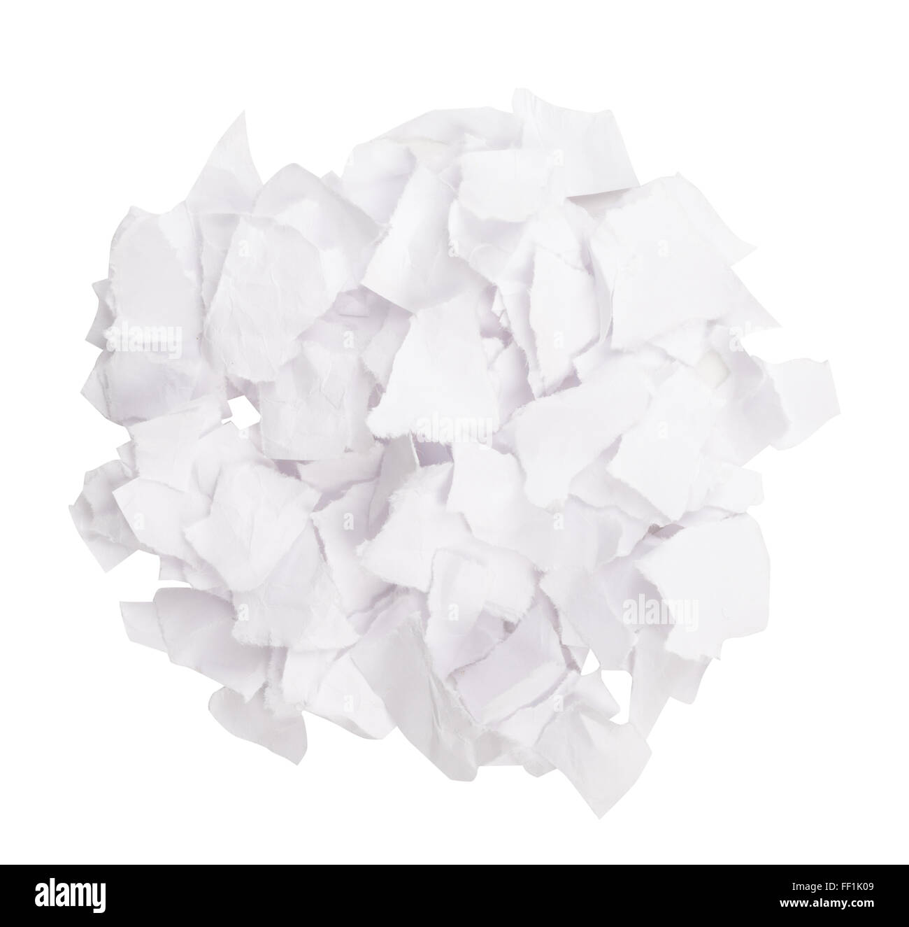 Torn leaves white blank crumpled paper Stock Photo