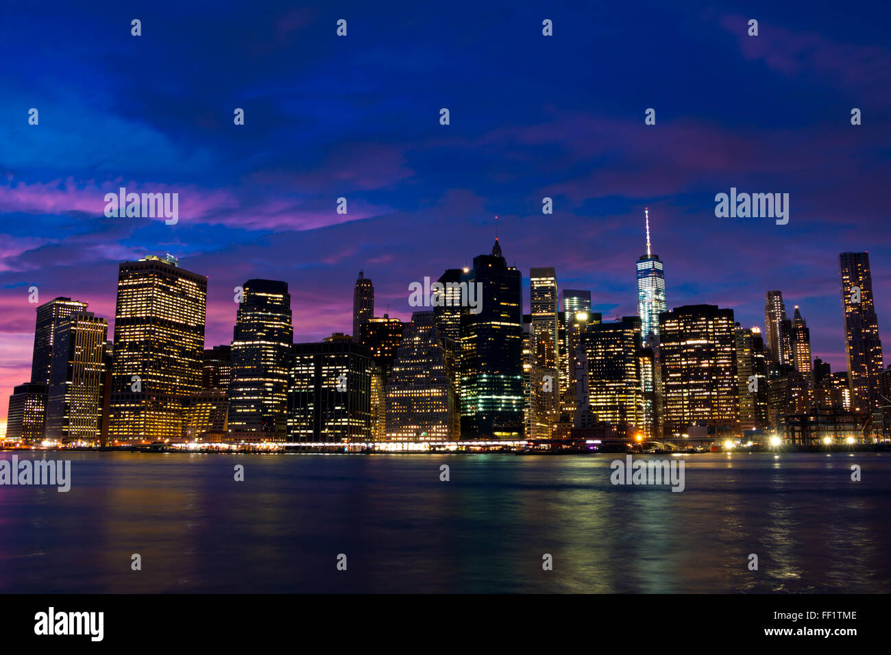 USA. New York City. Evening over Manhattan Stock Photo Alamy