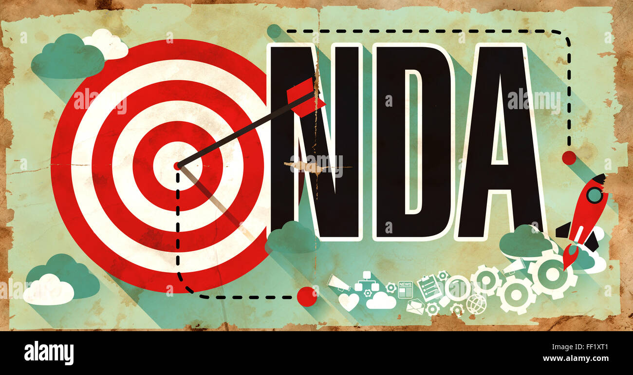 NDA Concept. Poster in Flat Design Stock Photo - Alamy