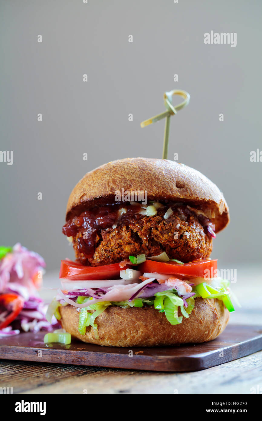 Quinoa and butternut squash burger Stock Photo Alamy