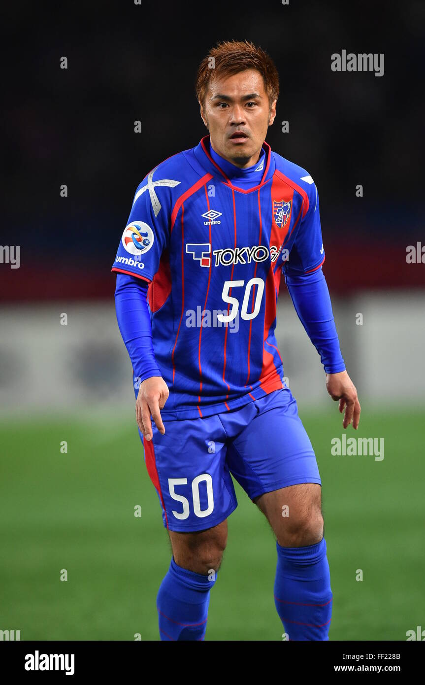 Yuichi Komano Fc Tokyo February 9 16 Football Soccer Afc Champions League 16 Play Off Match Between Fc Tokyo 9 0 Chonburi Fc At Tokyo Stadium In Tokyo Japan Photo By Aflo Stock Photo Alamy