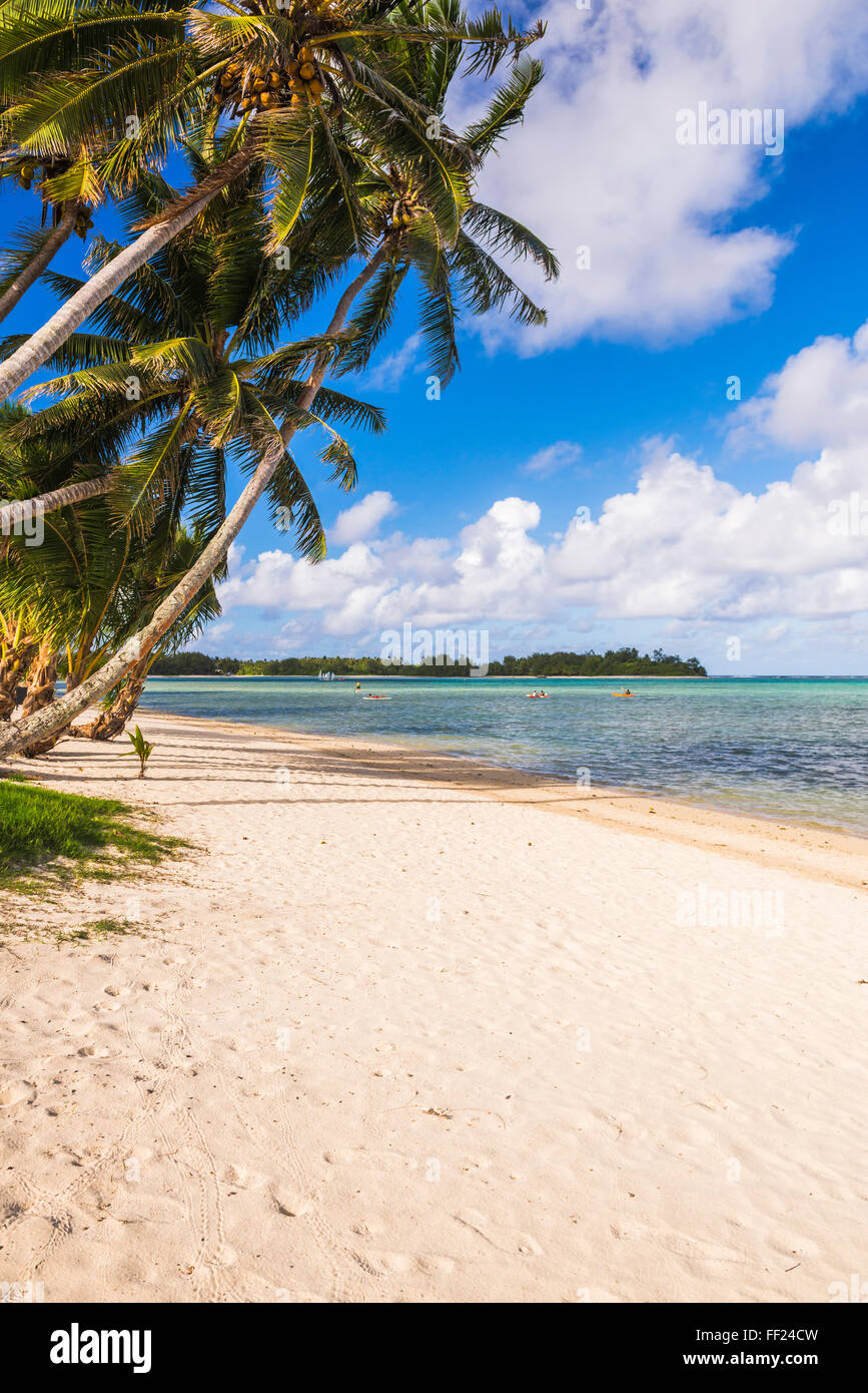 White sands of Muri Beach, Muri, Rarotonga, Cook IsRMands, South Pacific, Pacific Stock Photo