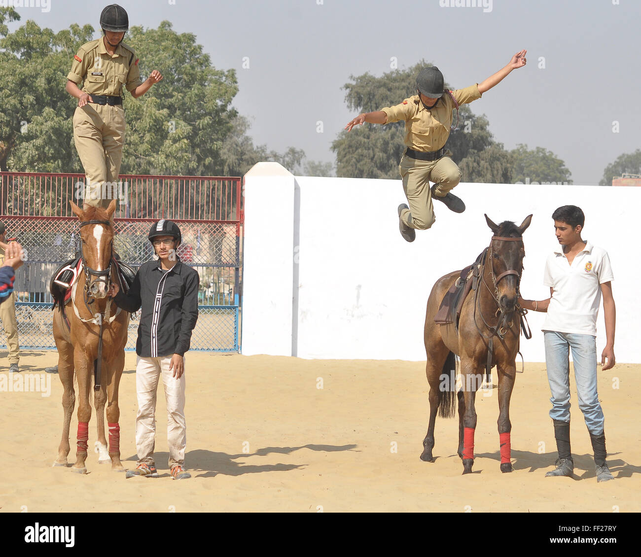 NCC cadets take part in horse riding training during a 10-day training ...