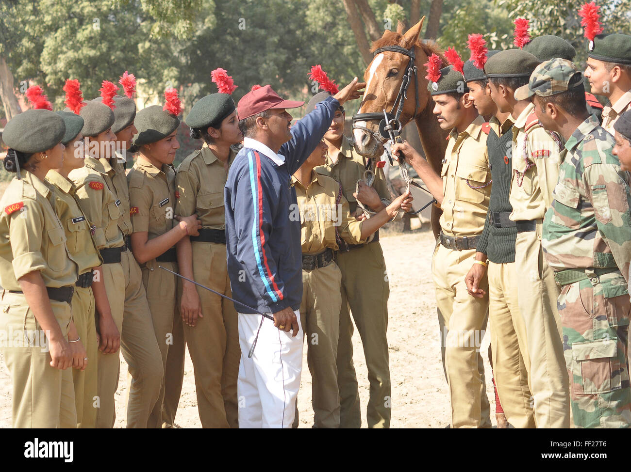 NCC cadets take part in horse riding training during a 10-day training ...