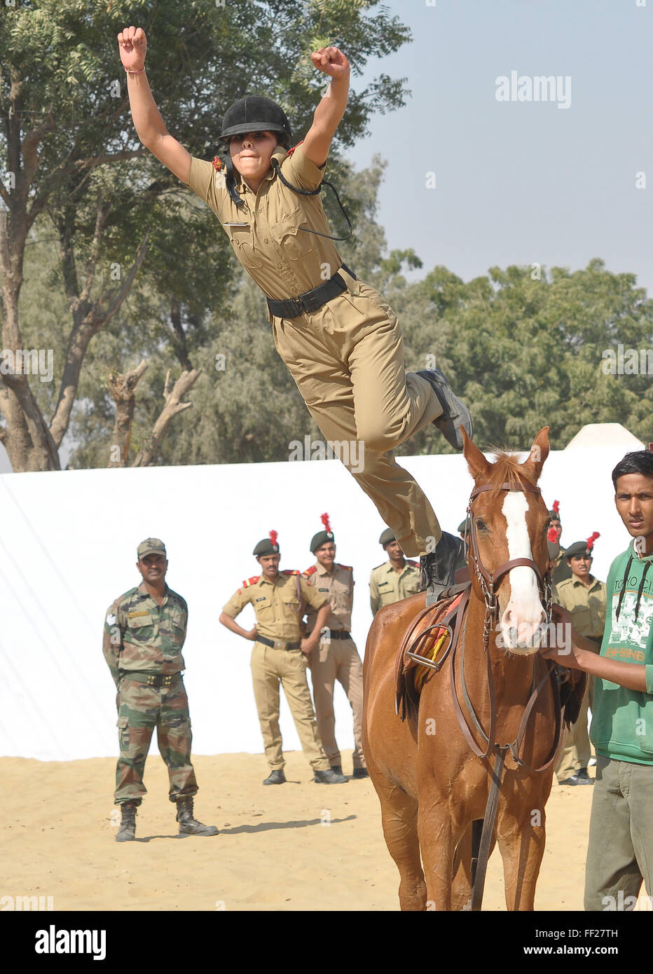 NCC cadets take part in horse riding training during a 10-day training ...