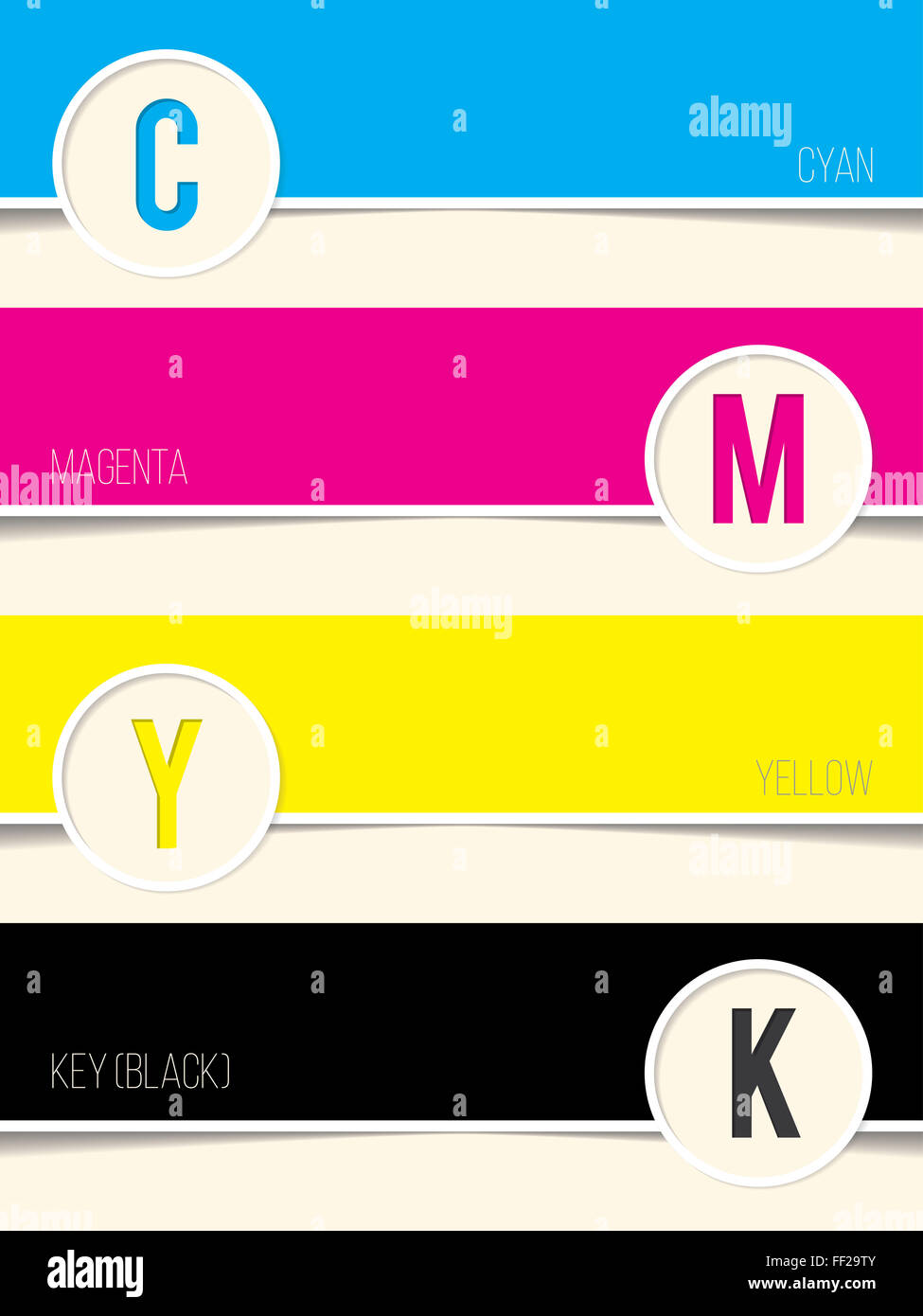 Cmyk background with copy space for every swatch Stock Photo - Alamy