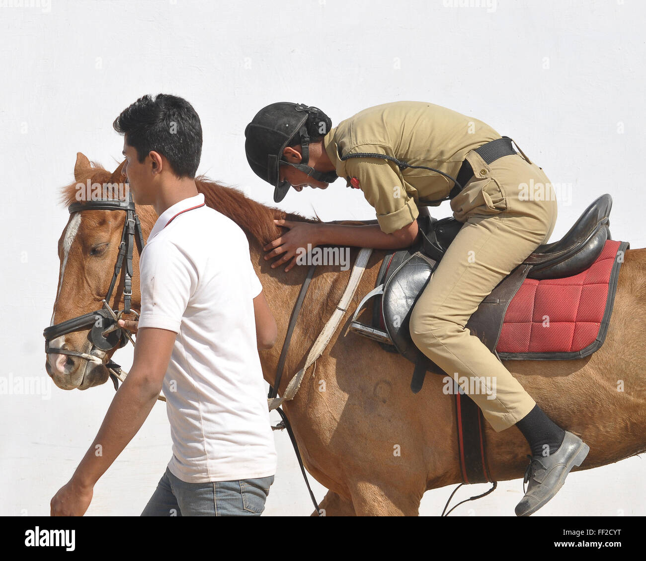 NCC cadets take part in horse riding training during a 10-day training ...