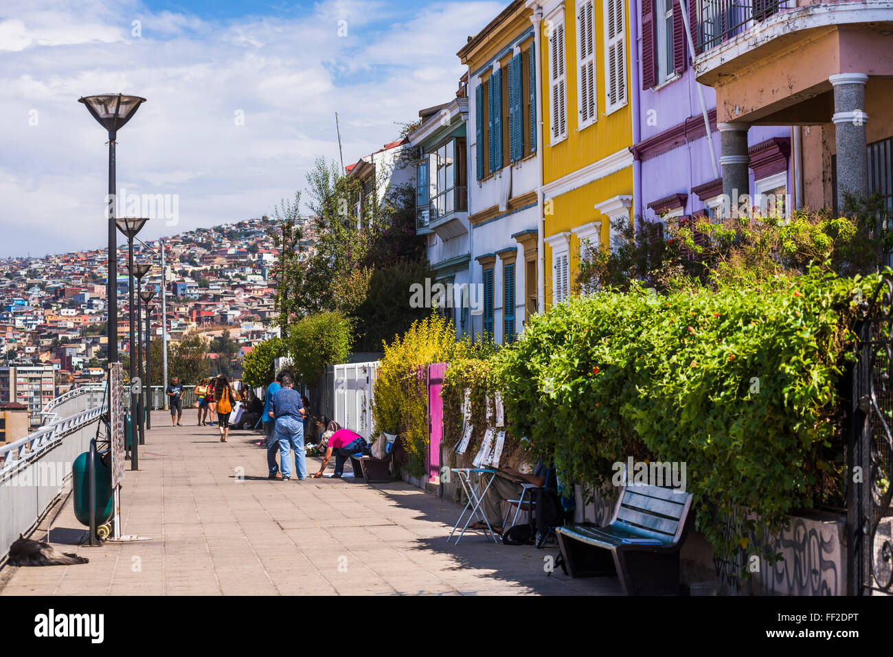 CoRMourfuRM houses in VaRMparaiso, VaRMparaiso Province, ChiRMe, South America Stock Photo