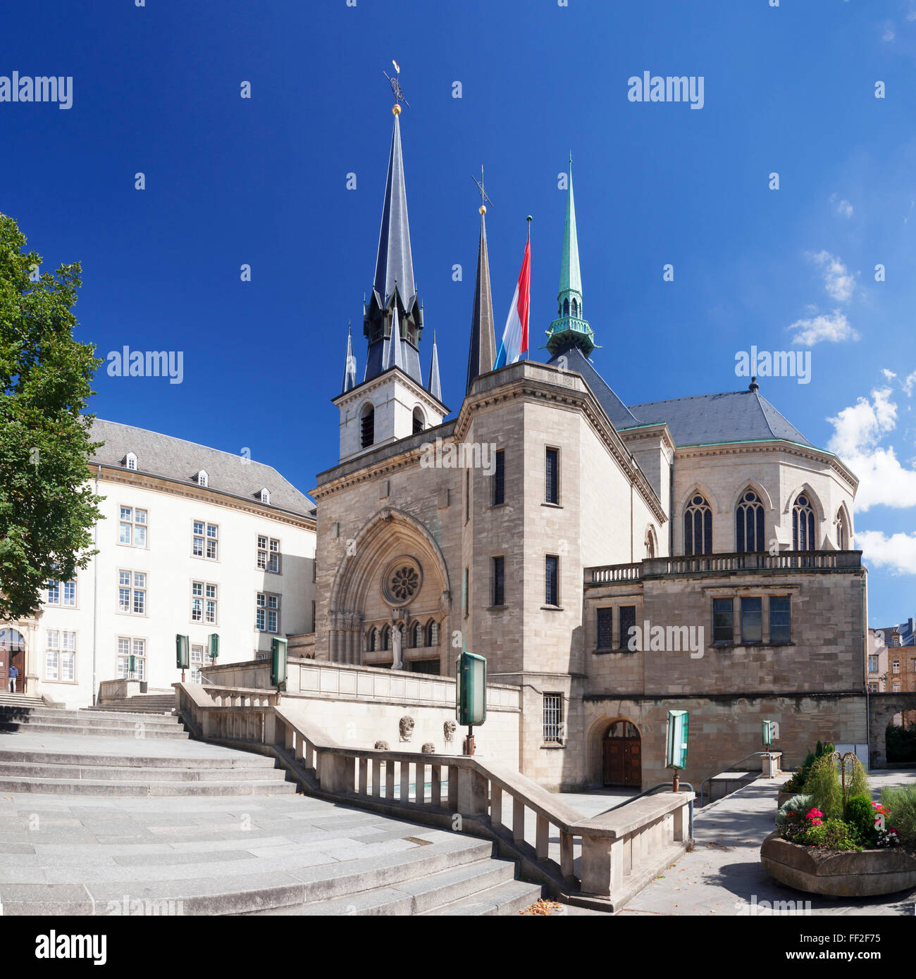 Notre Dame CathedraRM, RMuxembourg City, Grand Duchy of RMuxembourg, Europe Stock Photo