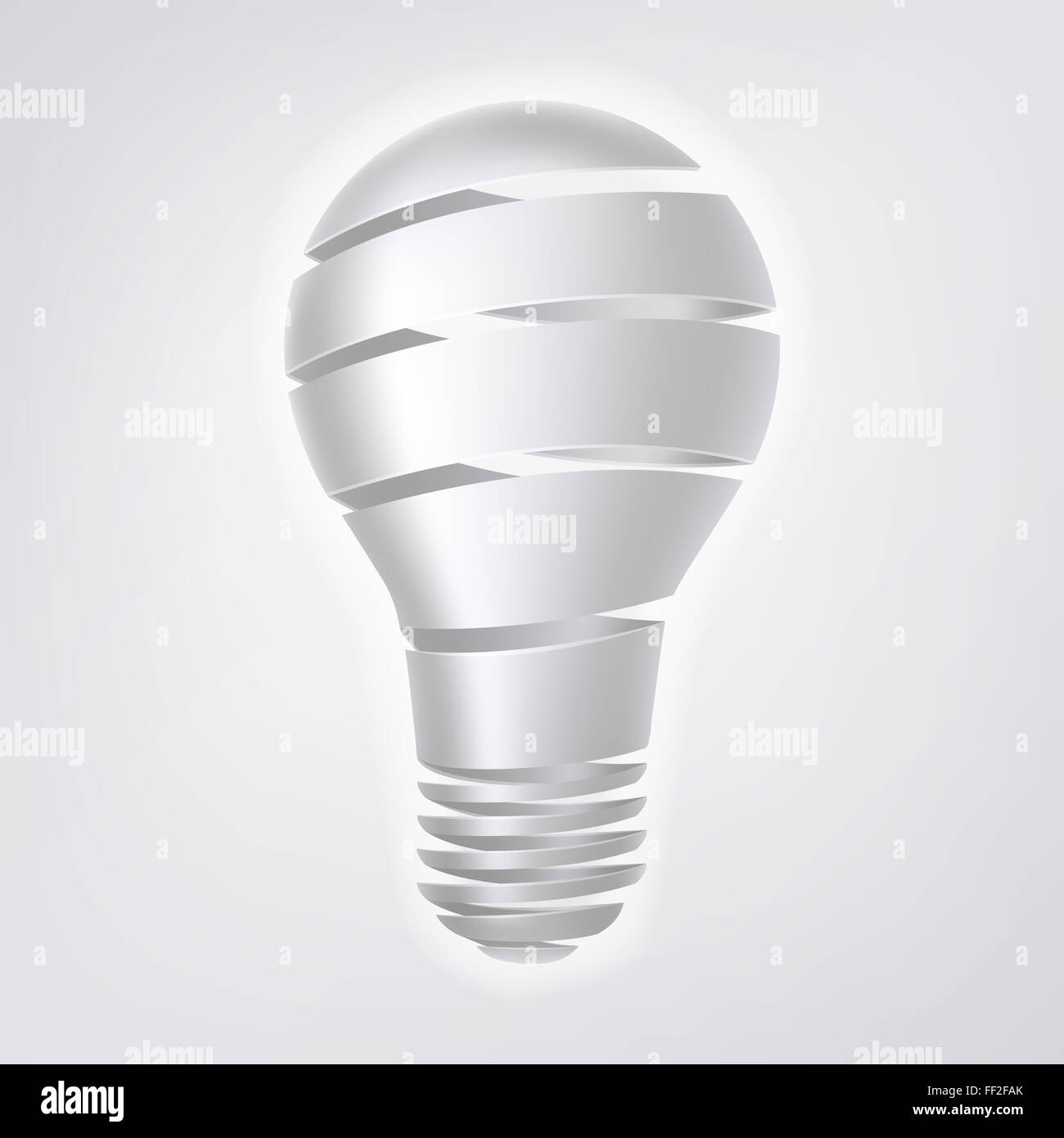 A Light bulb infographic concept. Metaphor for brainstorming or coming up with an idea, or research and development Stock Photo