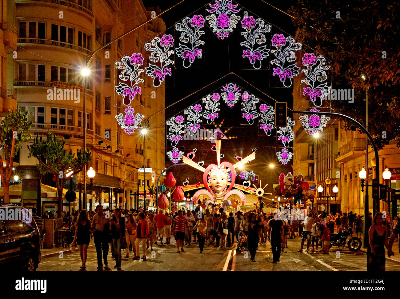 ALICANTE SPAIN FESTIVAL Hoguera Stock Photo Alamy