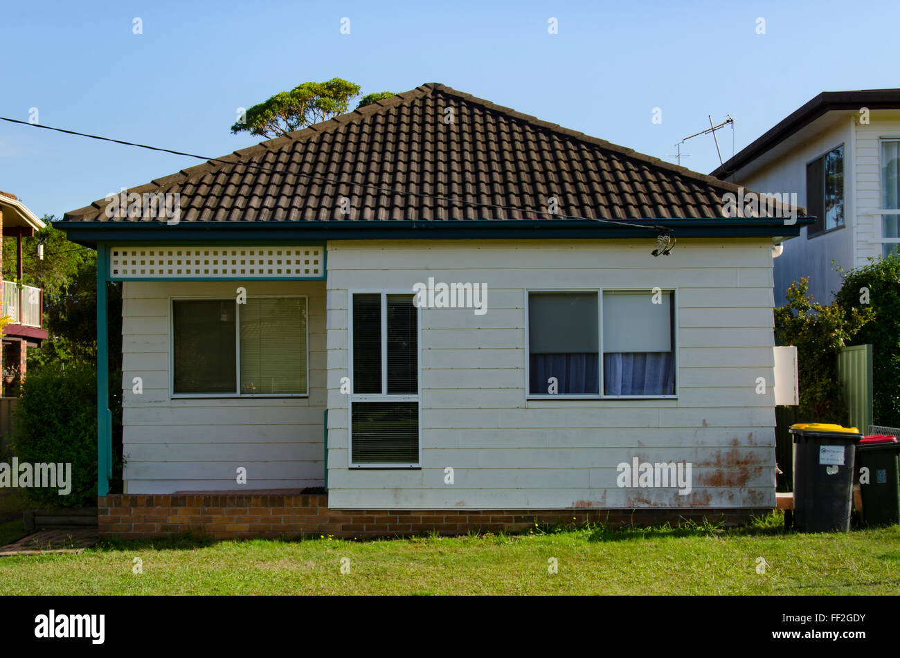 Cottages of Currarong on the south coast of New South Wales in Australia Stock Photo